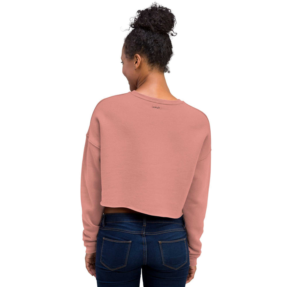 Crop top Rose O'Cœur brodé ( Sourire complice , Bonheur Simple ) - O'coeur Shop 