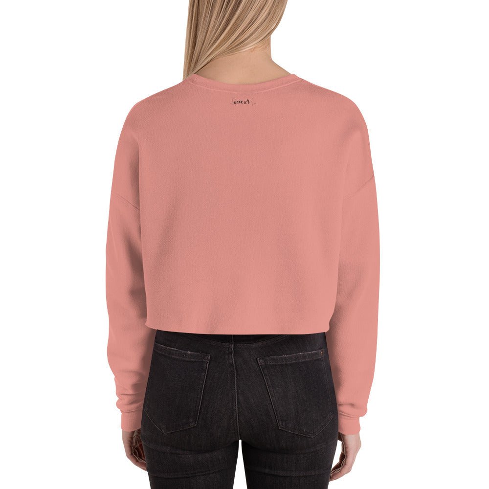 Crop top Rose O'Cœur brodé ( Sourire complice , Bonheur Simple ) - O'coeur Shop 