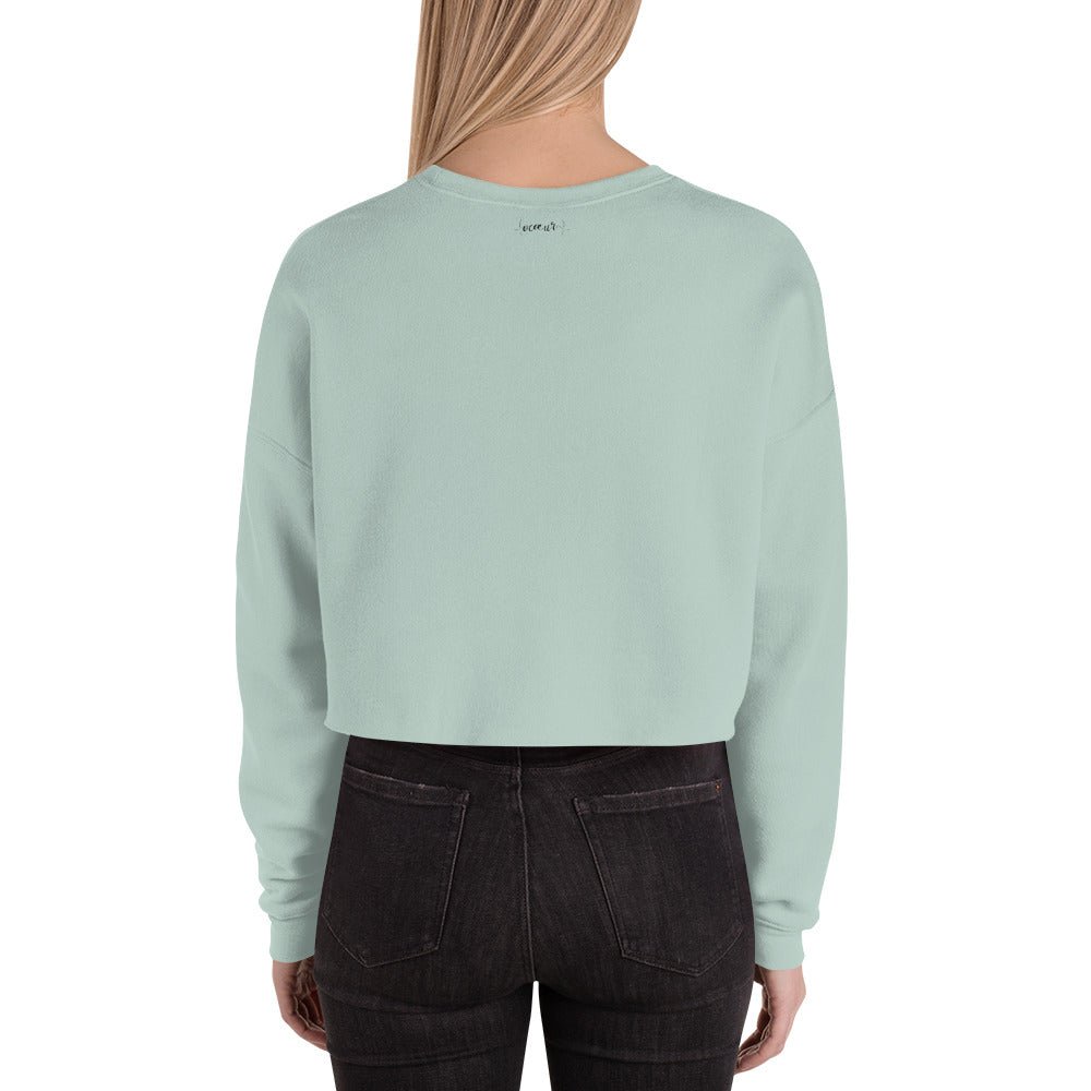 Crop top Vert Brodé O'Cœur  ( Sourire complice , Bonheur Simple V2 ) - O'coeur Shop 