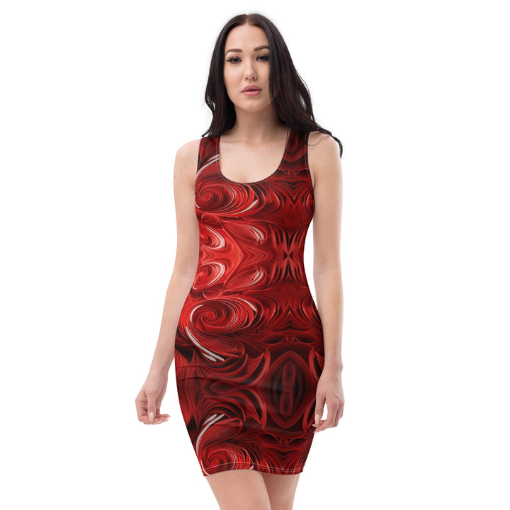 Robe moulante O'coeur " RedFlower " - O'coeur Shop